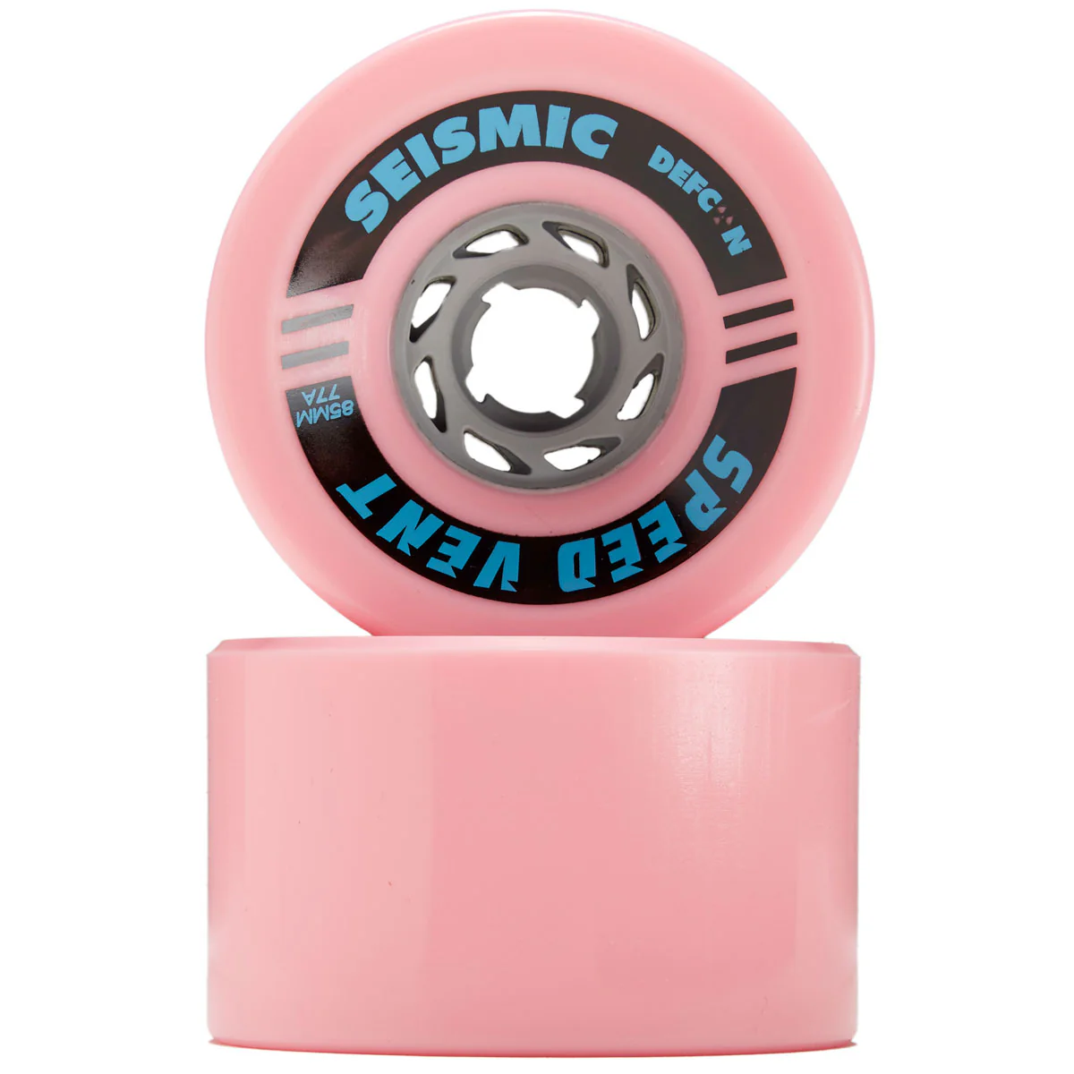 Seismic Speed Vent 77a Longboard Wheels - Bubblegum - 85mm - Image 2