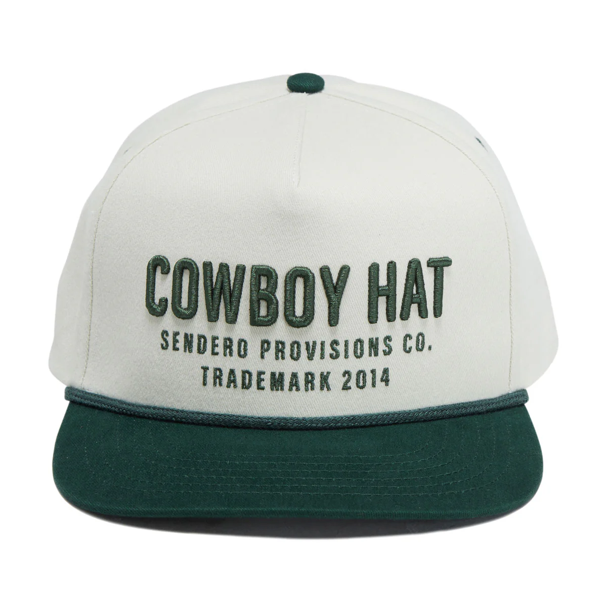 Sendero Cowboy Hat - Cream/Green - Image 2