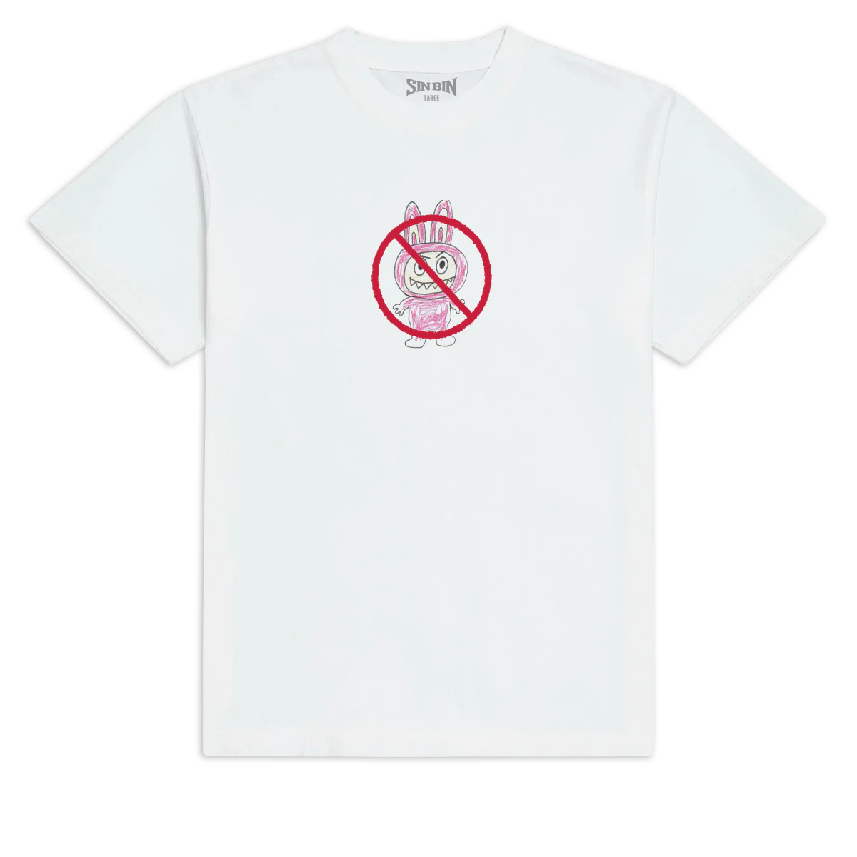Sin Bin No Labubu T-Shirt - White - XXL