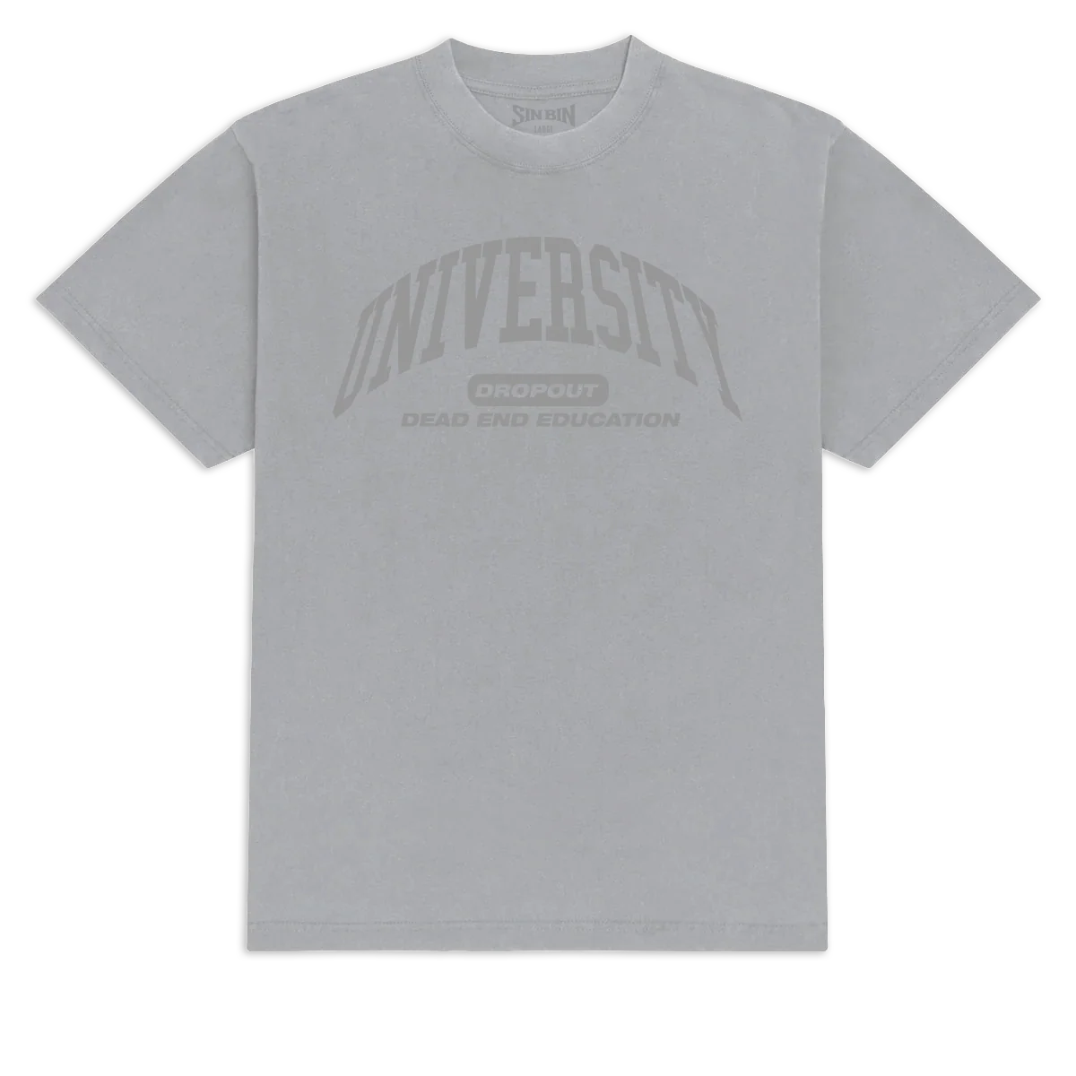 Sin Bin Uni Tonal T-Shirt - Vintage Grey - LG