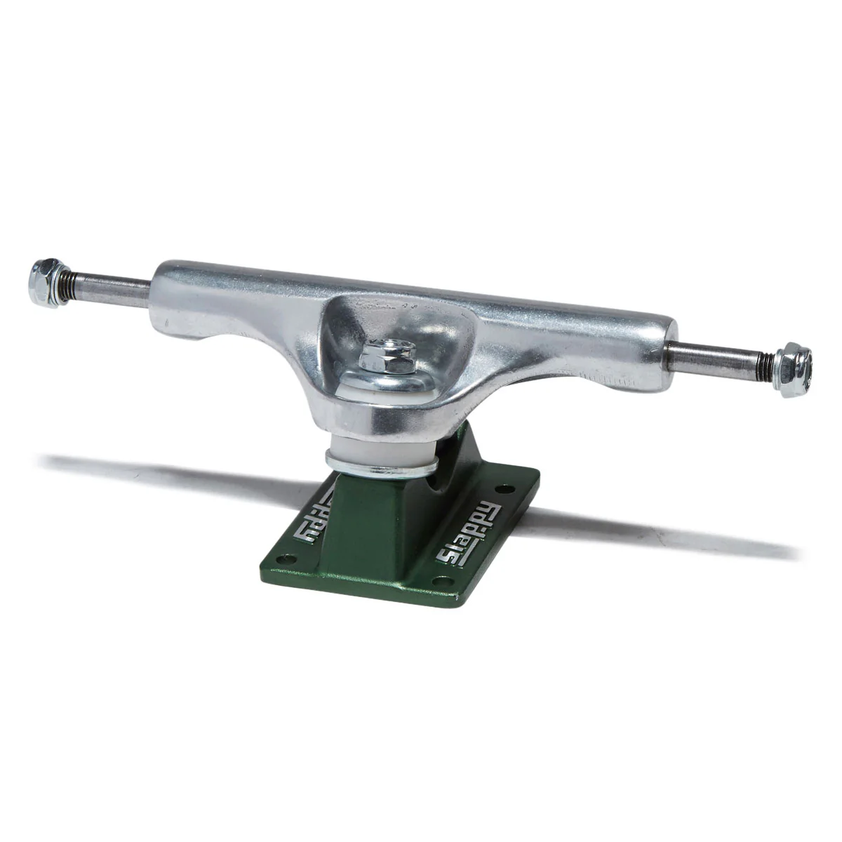 Slappy ST1 Hollow Lights Skateboard Trucks - Polished/Gunmetal Green - 8.00" - Image 2