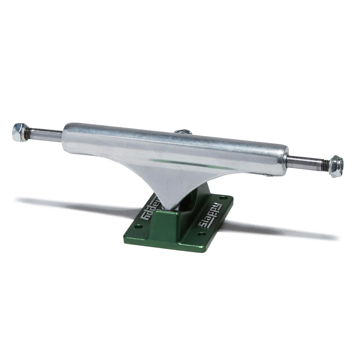 Slappy ST1 Hollow Lights Skateboard Trucks - Polished/Gunmetal Green - 8.25"