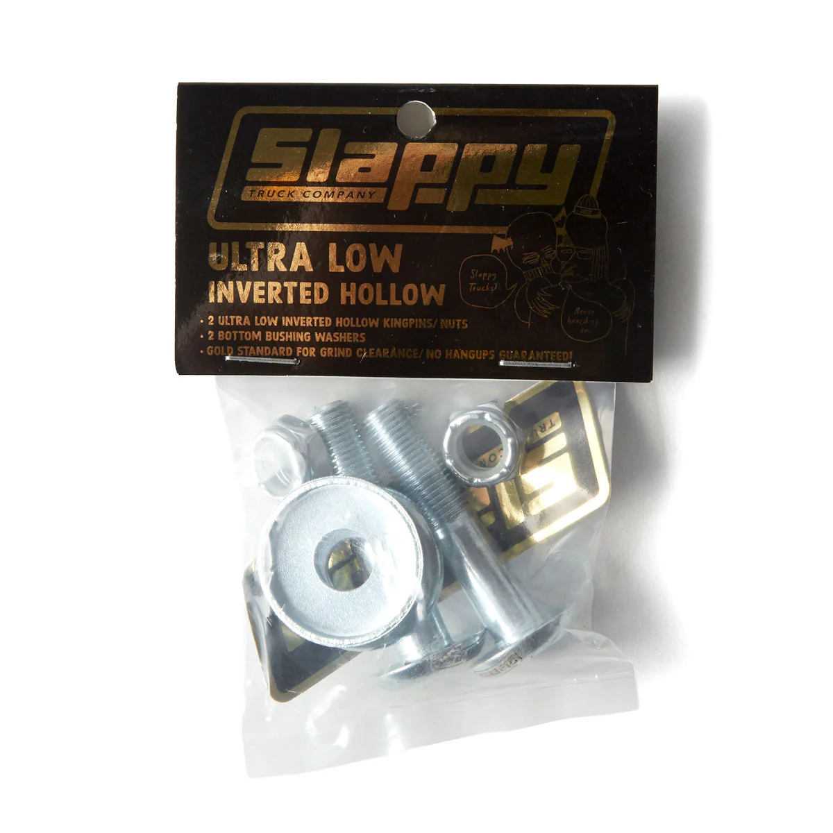 Slappy Ultra Low Inverted Hollow Kingpins - White Gold