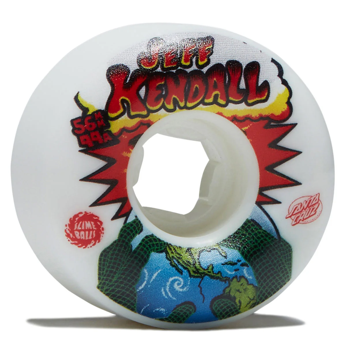 Slime Balls Kendall End Of The World Reissue Chubbies 99a Skateboard Wheels - White - 56mm