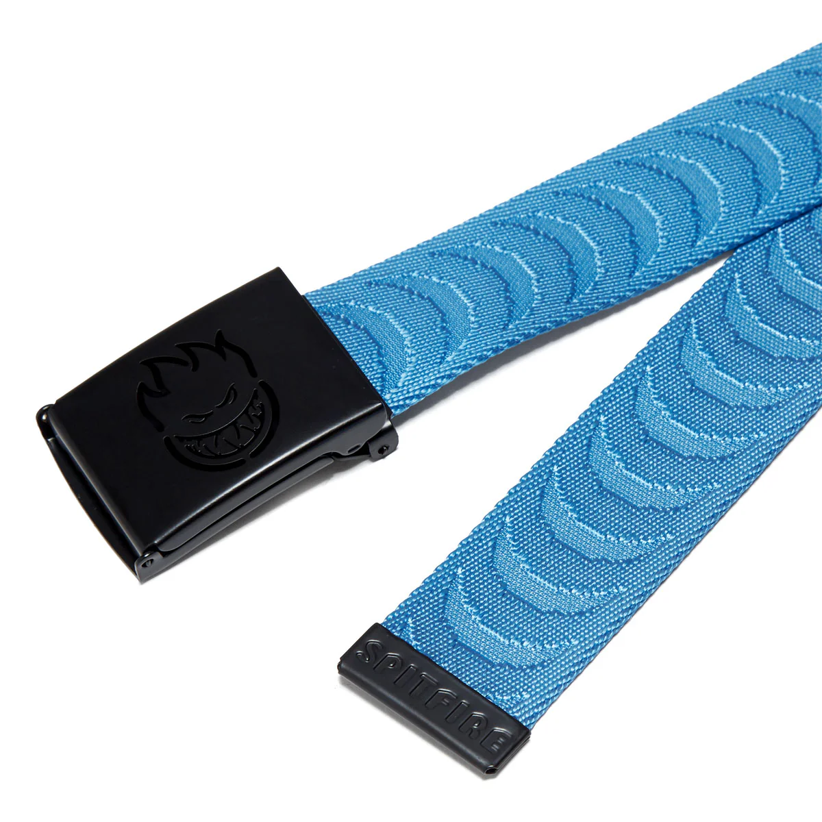 Spitfire Bighead Cut Out Crescent Jaquard Web Belt - Blue/Black - Image 2