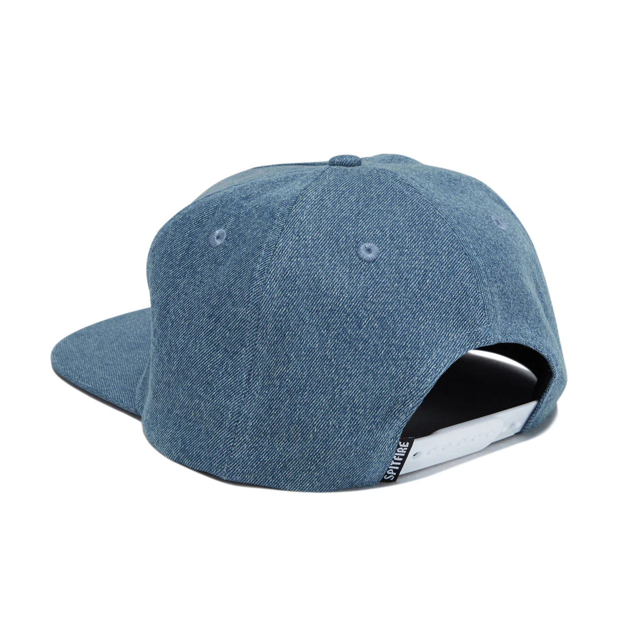 Spitfire Bighead Fill Snapback Hat - Washed Denim/Red - Image 5