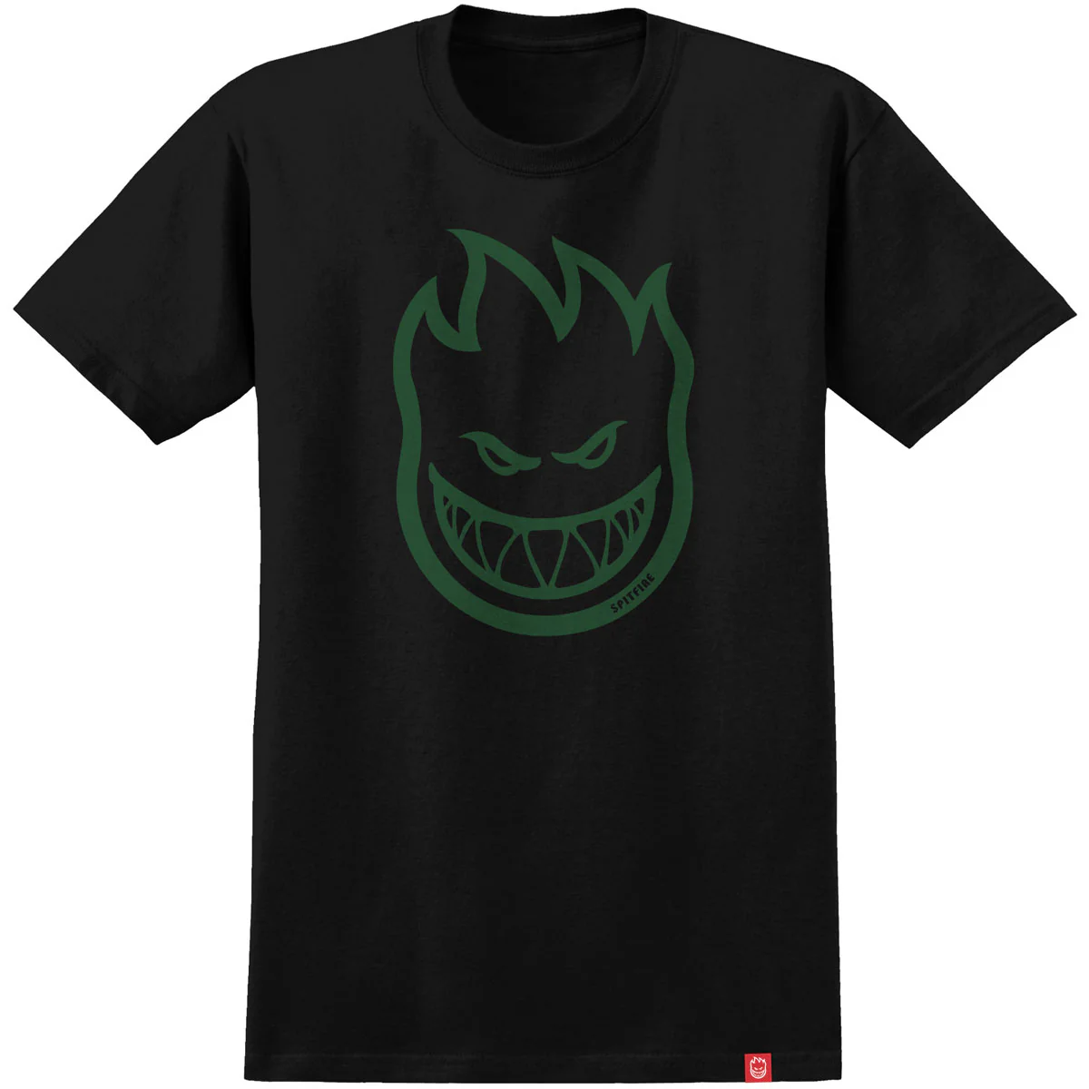 Spitfire Bighead T-Shirt - Black/Green