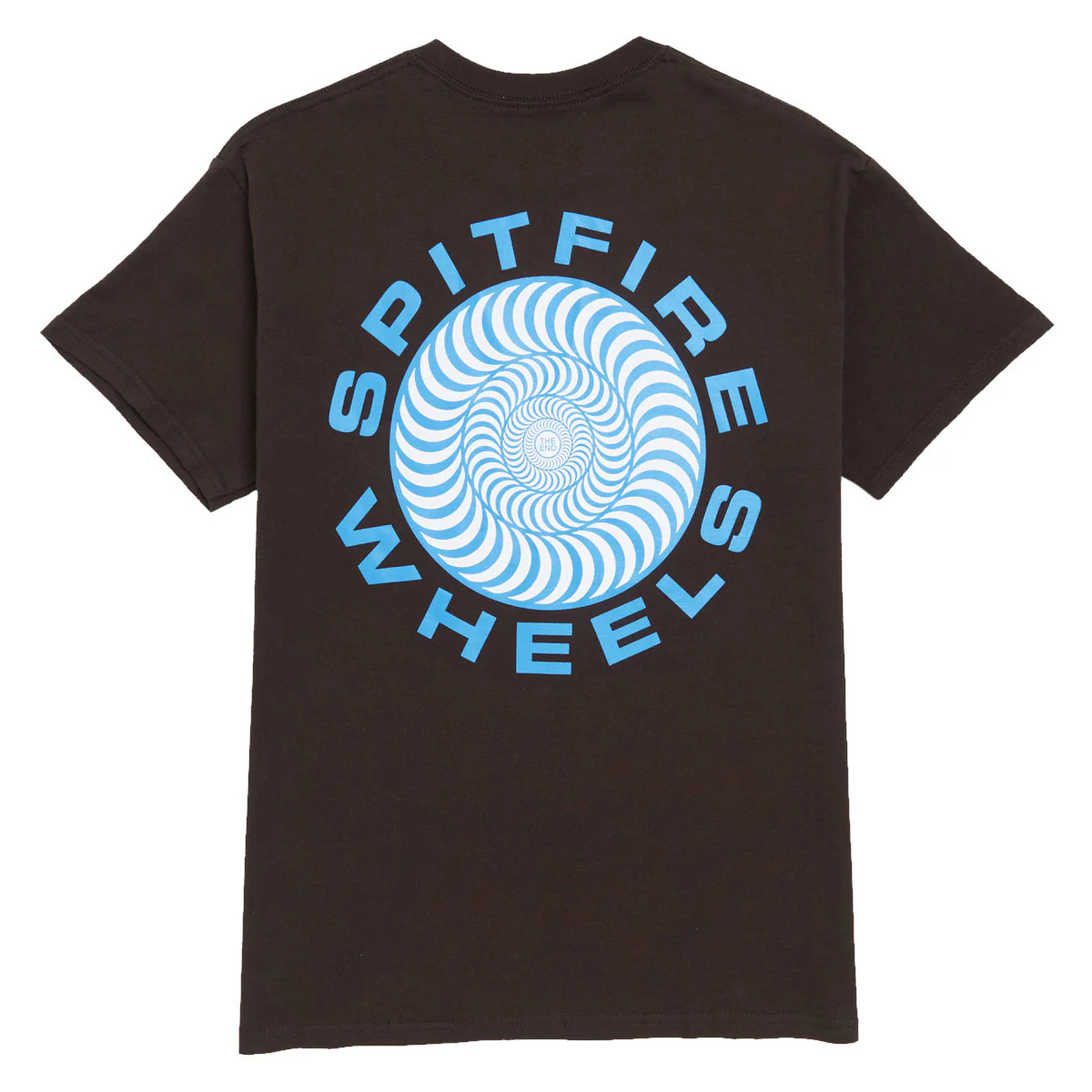 Spitfire Classic '87 Swirl Fill T-Shirt - Dark Chocolate/Blue/White