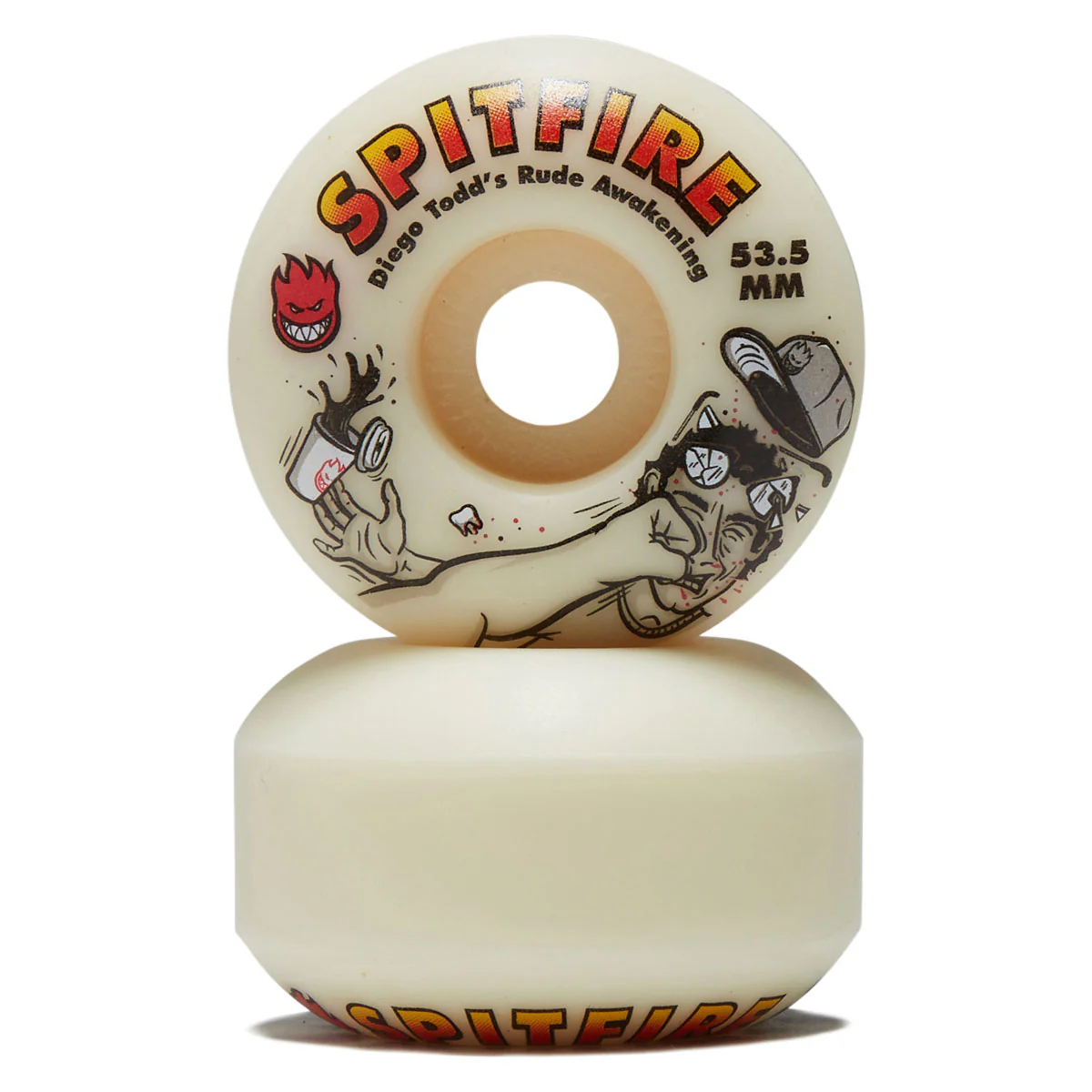 Spitfire F4 99 Diego Rude Awakening Classic Skateboard Wheels - Natural - 54mm - Image 2