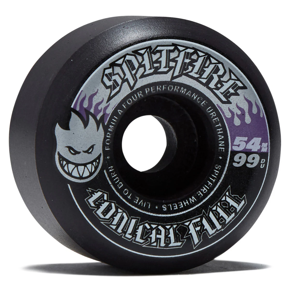 Spitfire F4 99 Team Color Pack Conical Full Skateboard Wheels - Black - 54mm