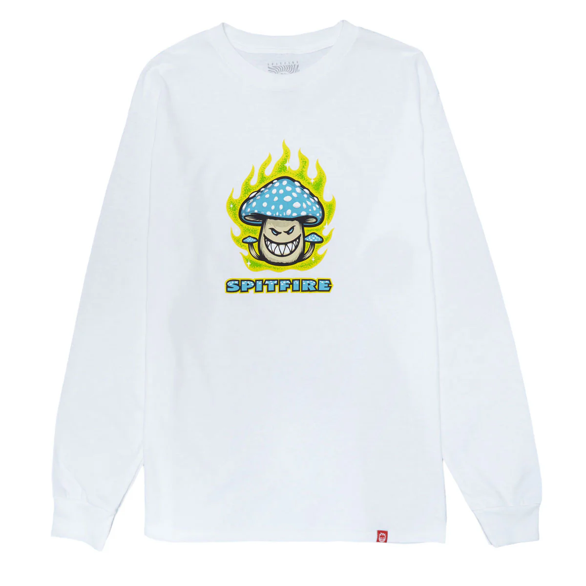Spitfire Mushroom Bighead Long Sleeve T-Shirt - White/Multi Color