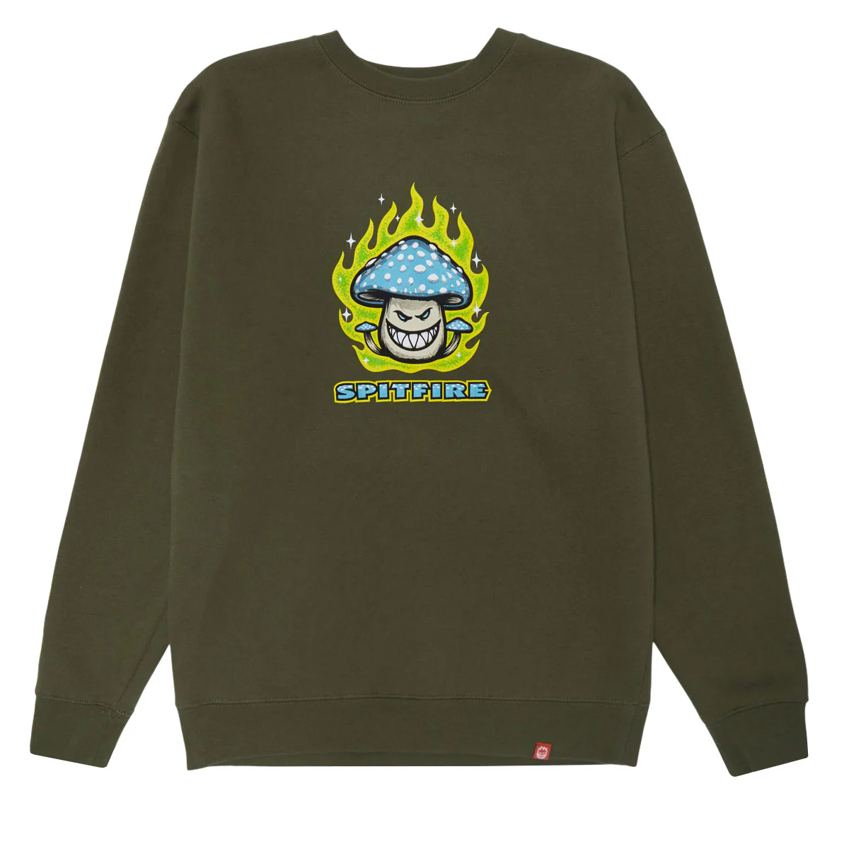 Spitfire Mushroom Bighead Sweatshirt - Army/Multi Color