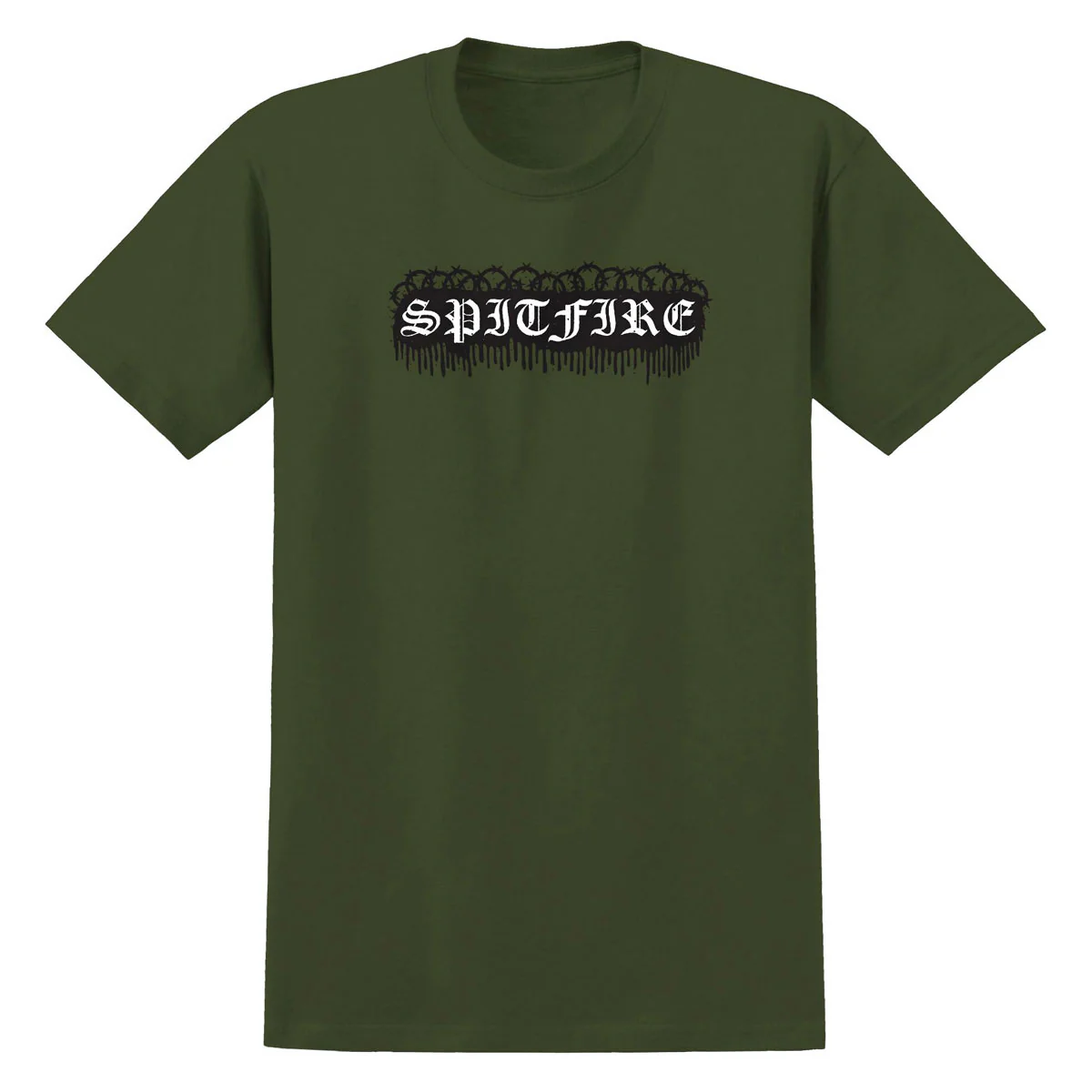 Spitfire Old E Barbed T-Shirt - Military Green