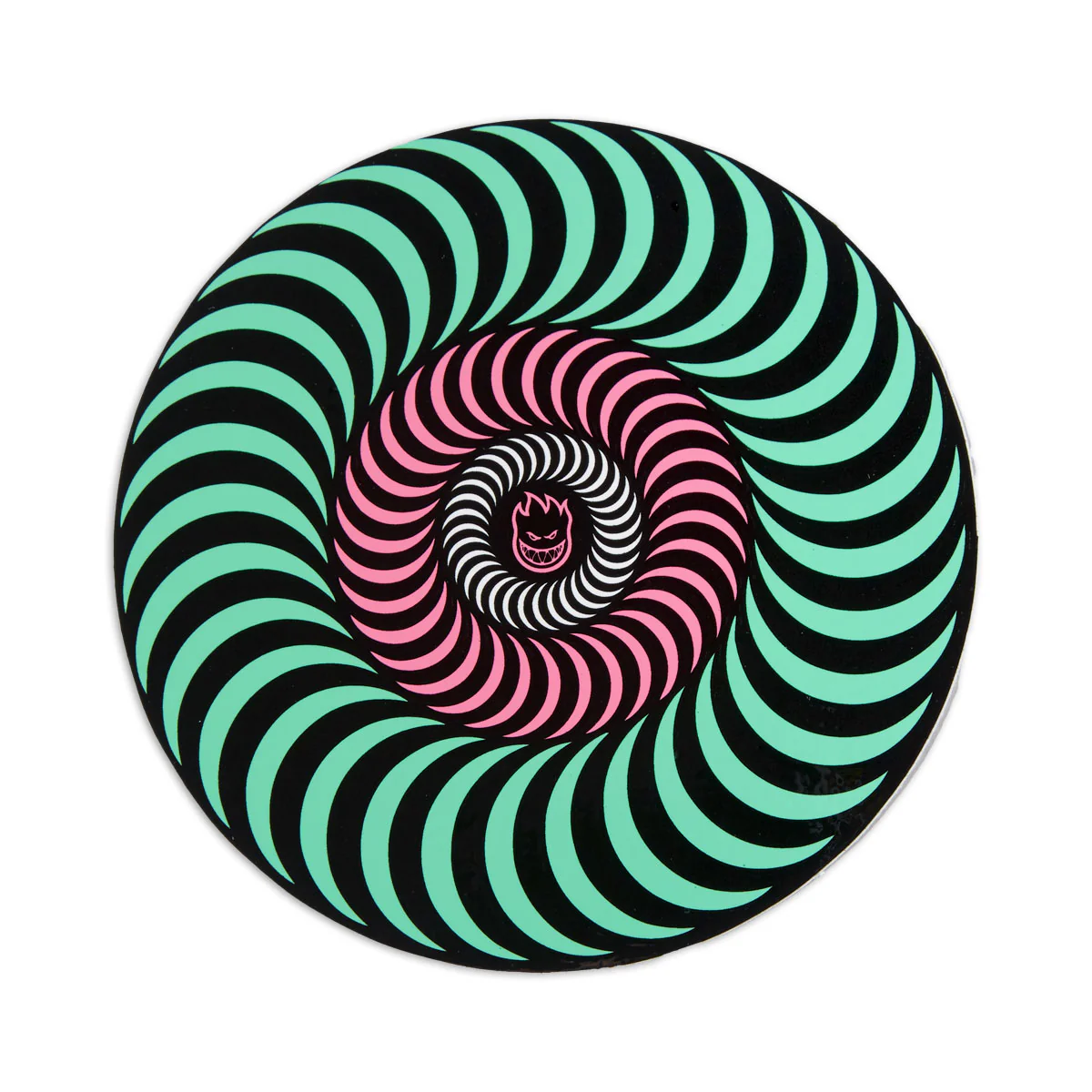 Spitfire Tri-Color Swirl Bighead 5.5" Sticker - Teal