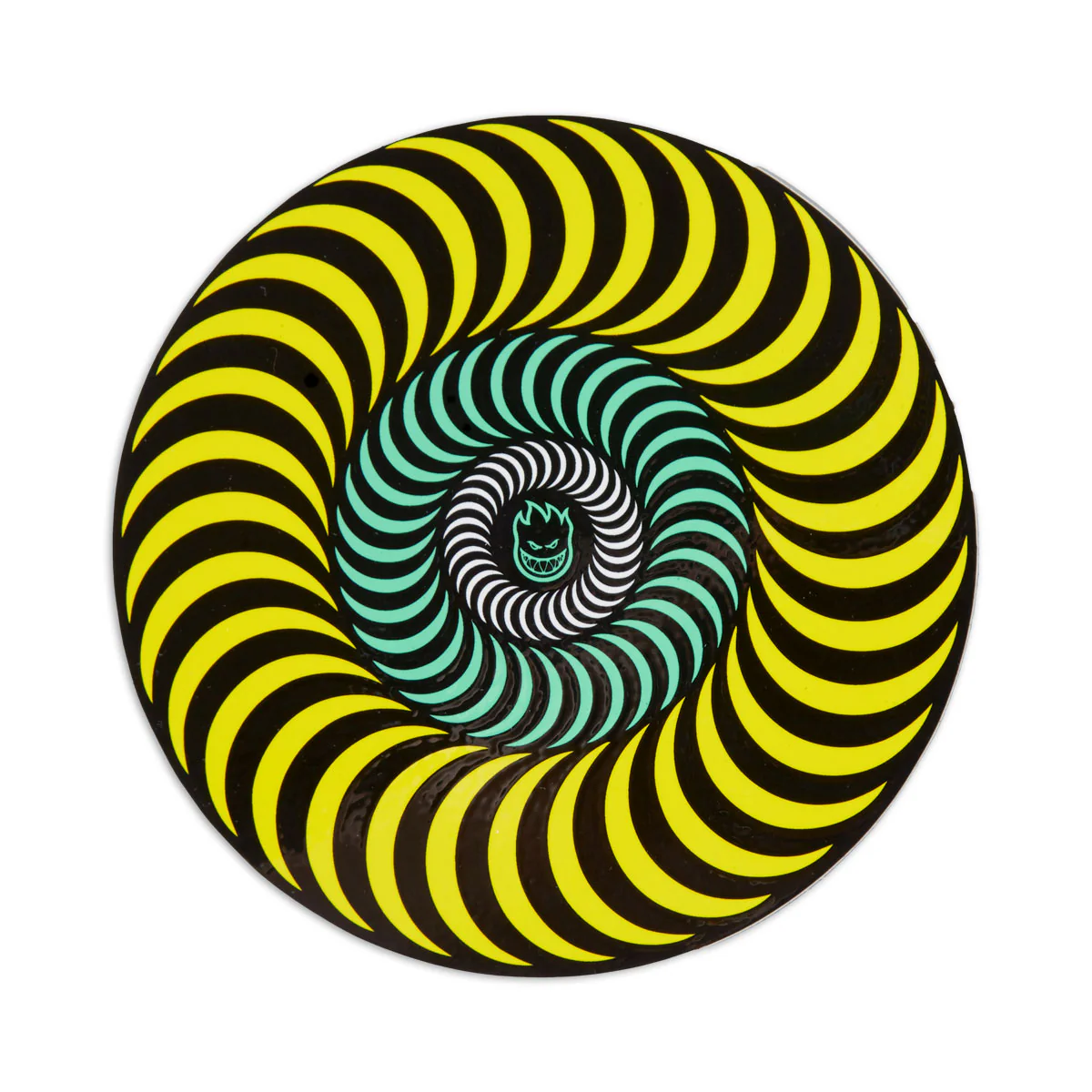 Spitfire Tri-Color Swirl Bighead 5.5" Sticker - Yellow