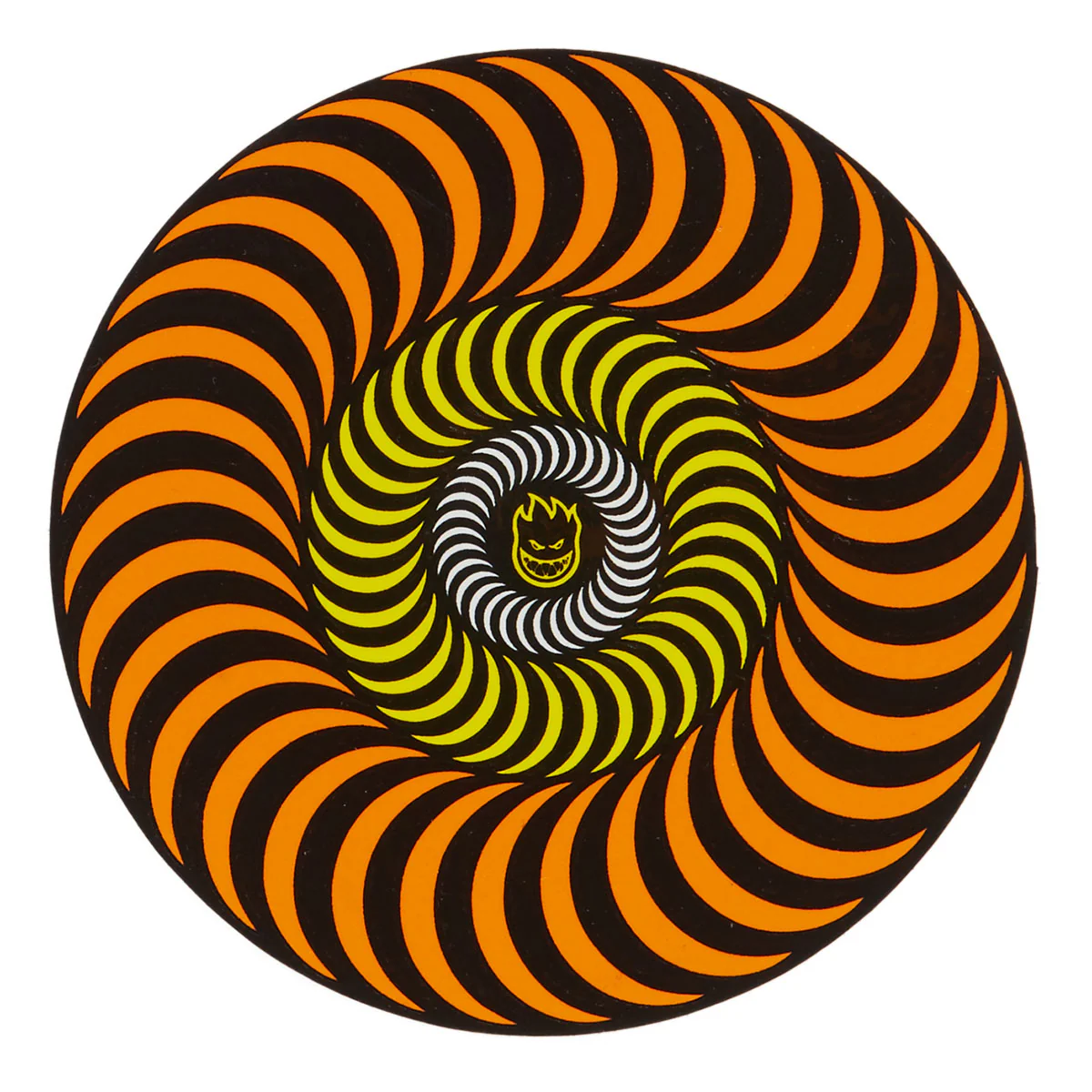 Spitfire Tri-Color Swirl Bighead Sticker - Orange - 4"
