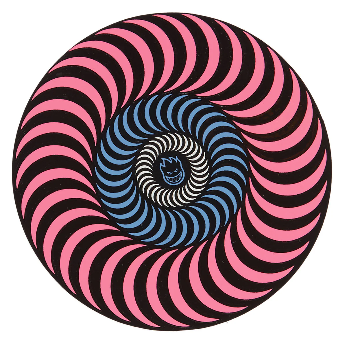 Spitfire Tri-Color Swirl Bighead Sticker - Pink - 4"