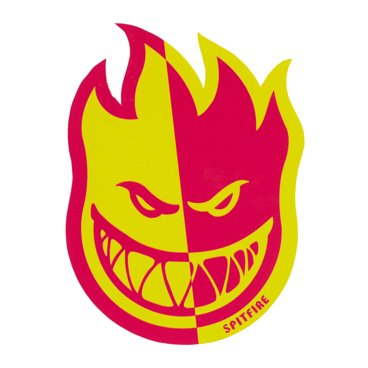 Spitfire Two Tone Bighead Fill Sticker - Yellow/Red