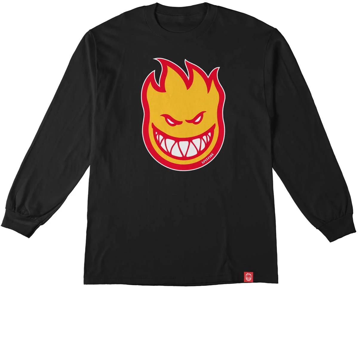 Spitfire Youth Bighead Fill Long Sleeve T-Shirt - Black/Gold/Red