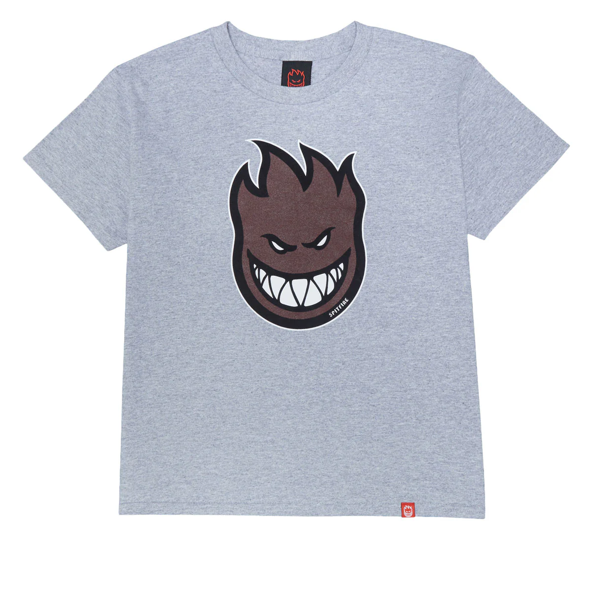 Spitfire Youth Bighead Fill T-Shirt - Sport Grey/Dark Red/Black/White