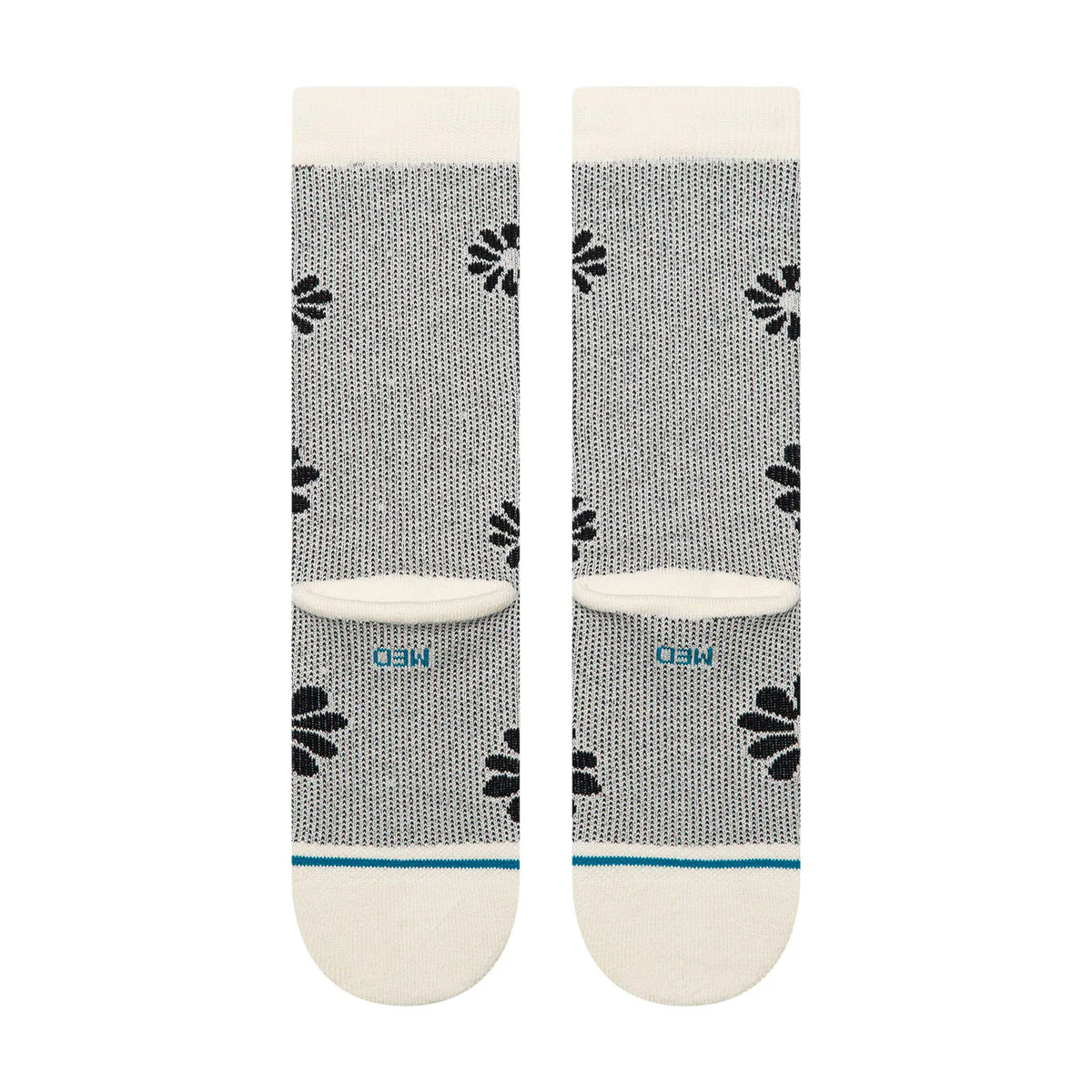 Stance Floral Stitch Crew Socks - Ivory - Image 3
