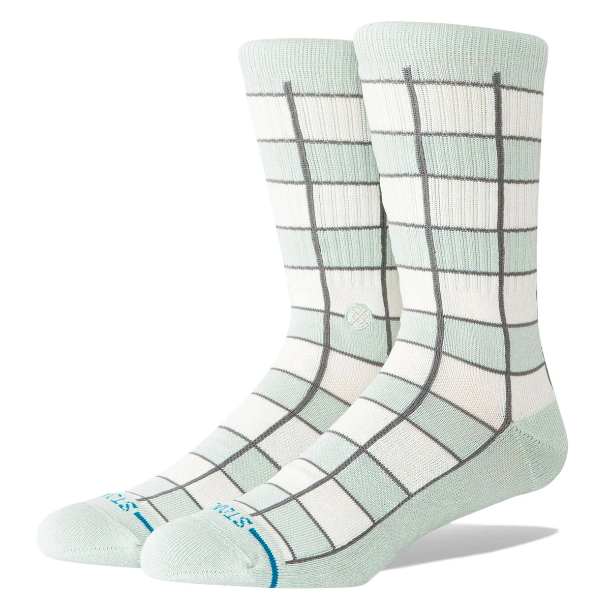 Stance Kitchen Tile Crew Socks - Light Blue