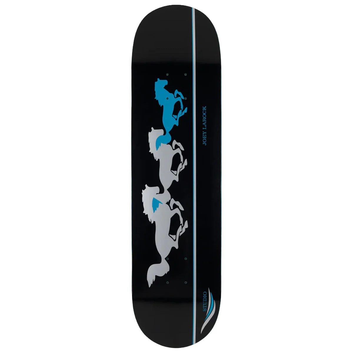 Studio Larock Mustangs Skateboard Deck - Black - 8.25"