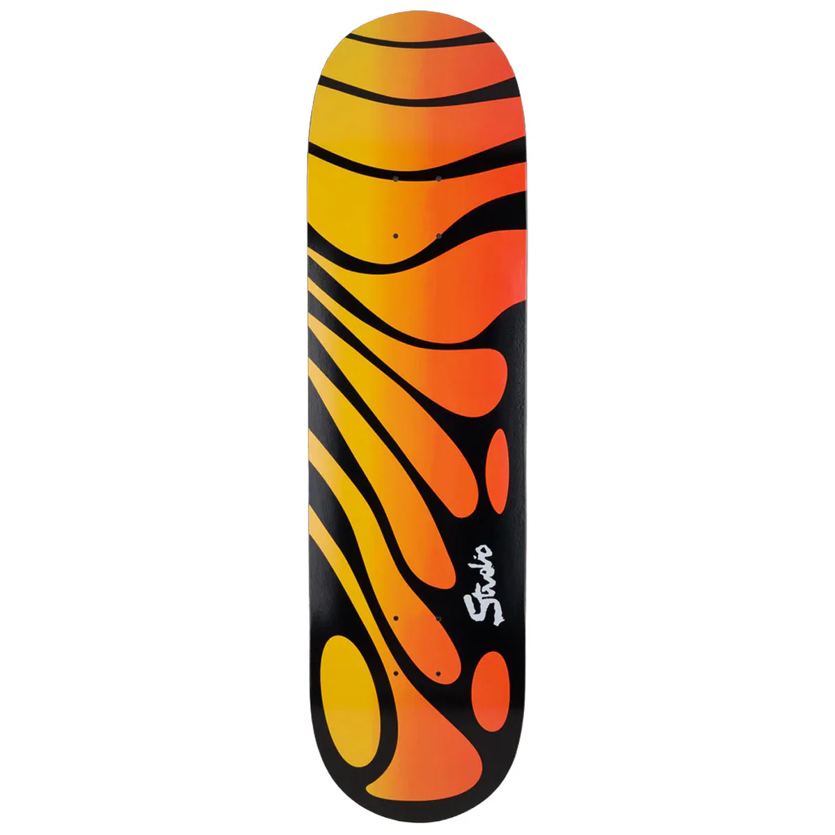 Studio Organic Plus Skateboard Deck - Black/Orange Fade - 8.125"