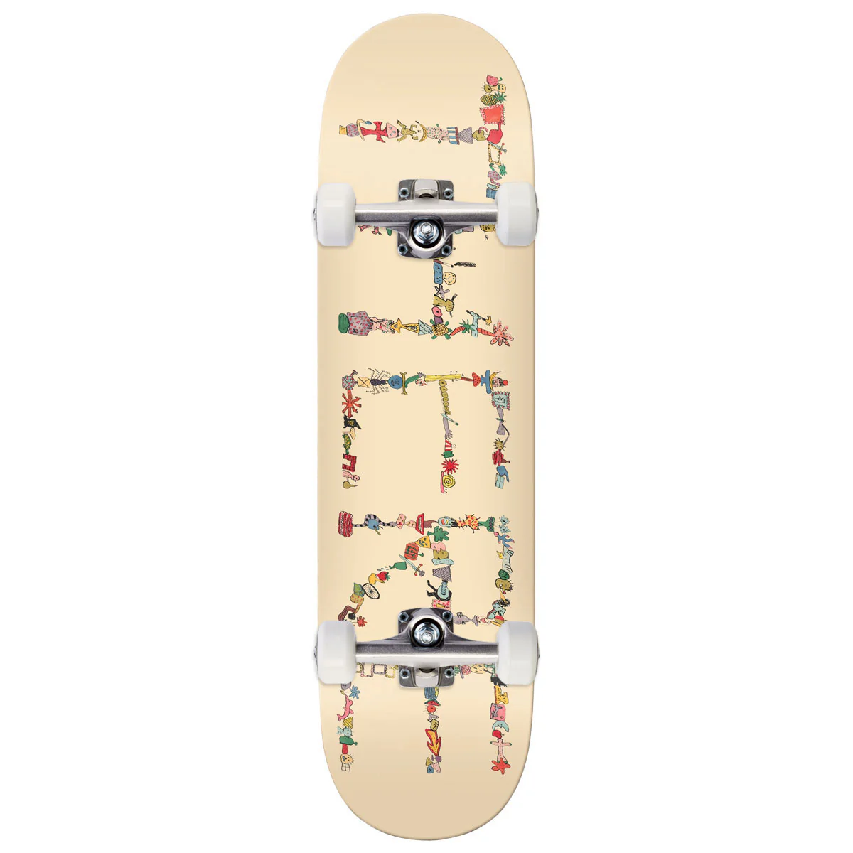 There Team Detritus Skateboard Complete - Beige - 8.12"
