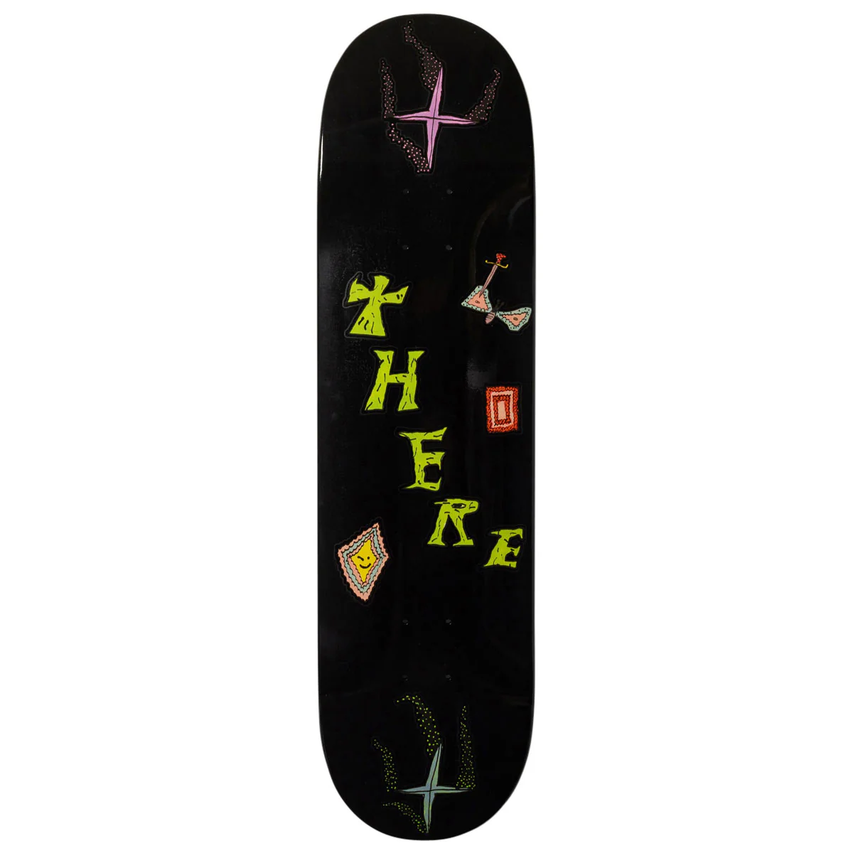 There Team Moth Skateboard Deck - Black - 8.25"
