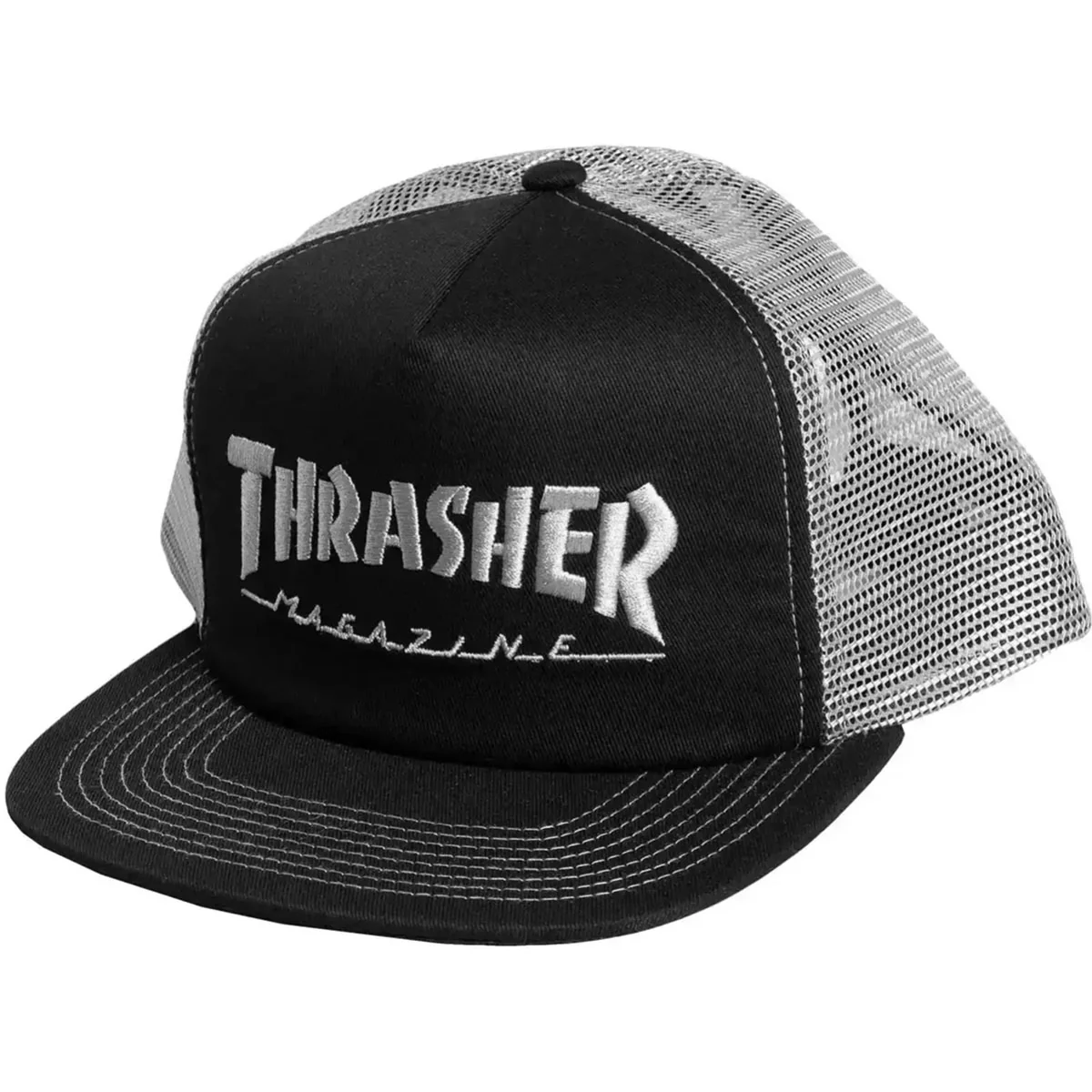 Thrasher Mag Logo Trucker Hat - Black/Grey