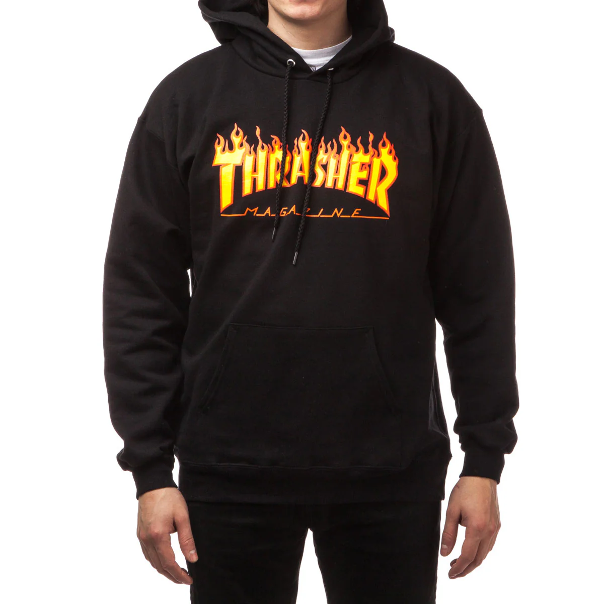Thrasher Flame Hoodie - Black