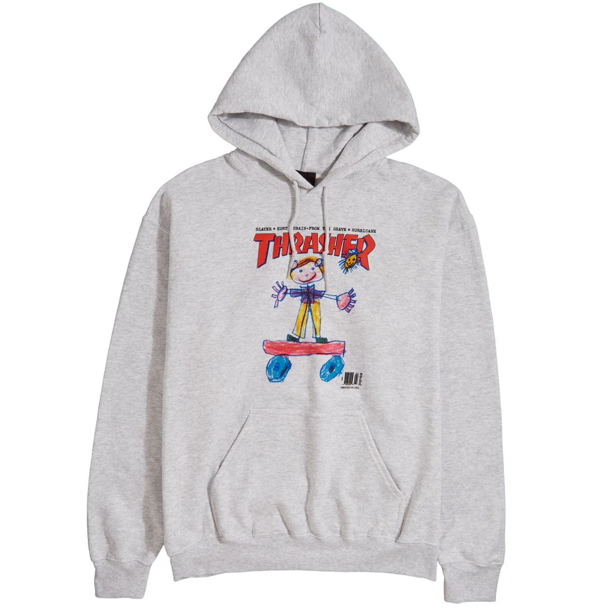 Thrasher Kid Cover Hoodie - Ash