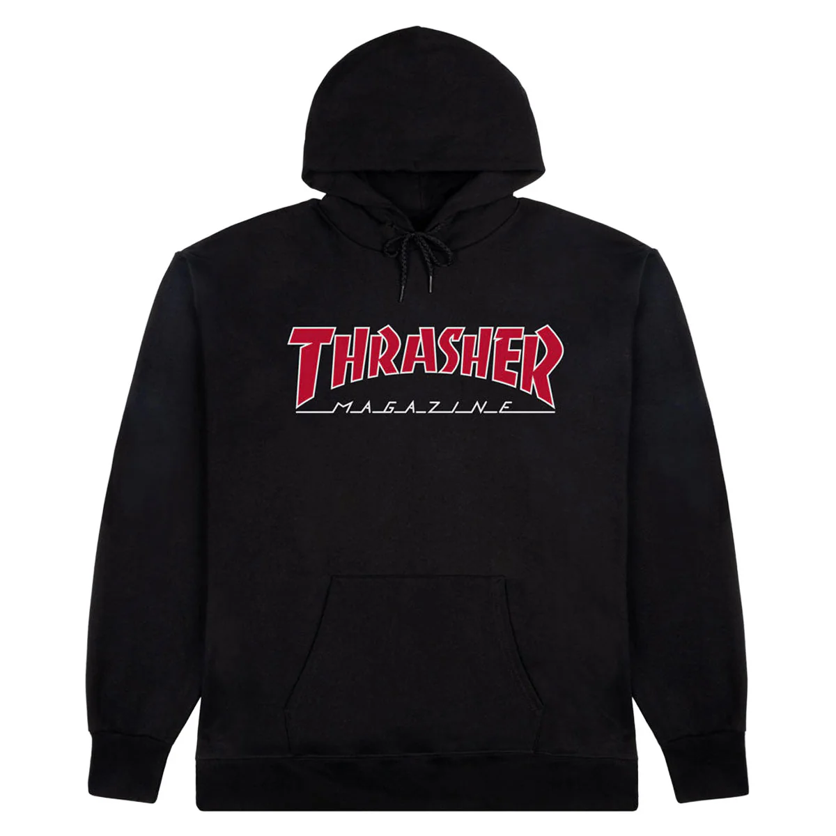 Thrasher Outlined Hoodie - Black/Red