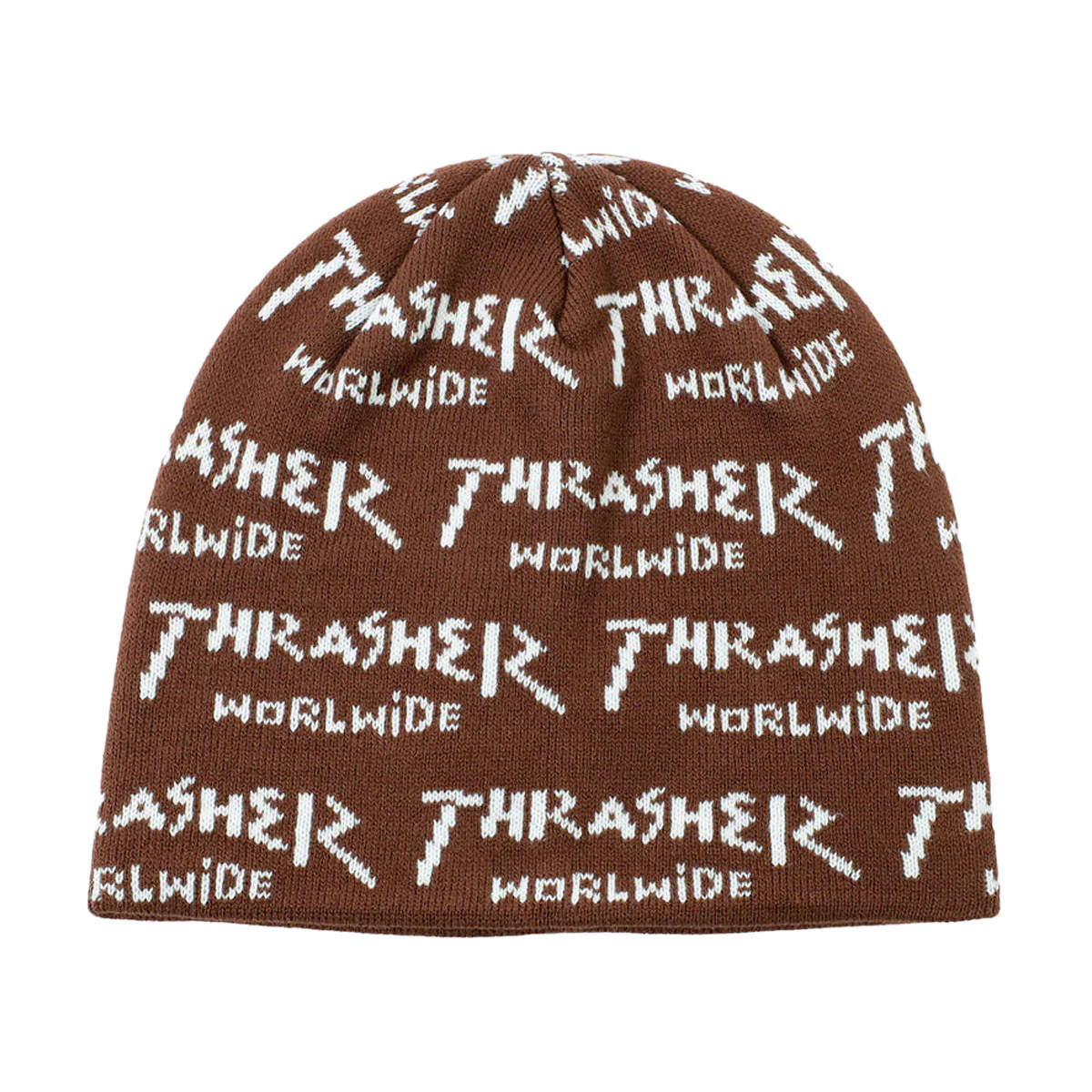 Thrasher Worldwide Skully Beanie - Brown