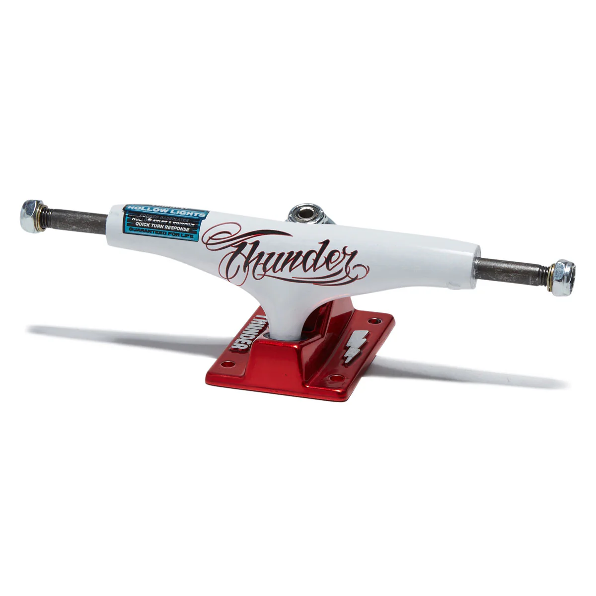 Thunder Team Flash Hollow Lights Skateboard Trucks - White/Red - 147mm