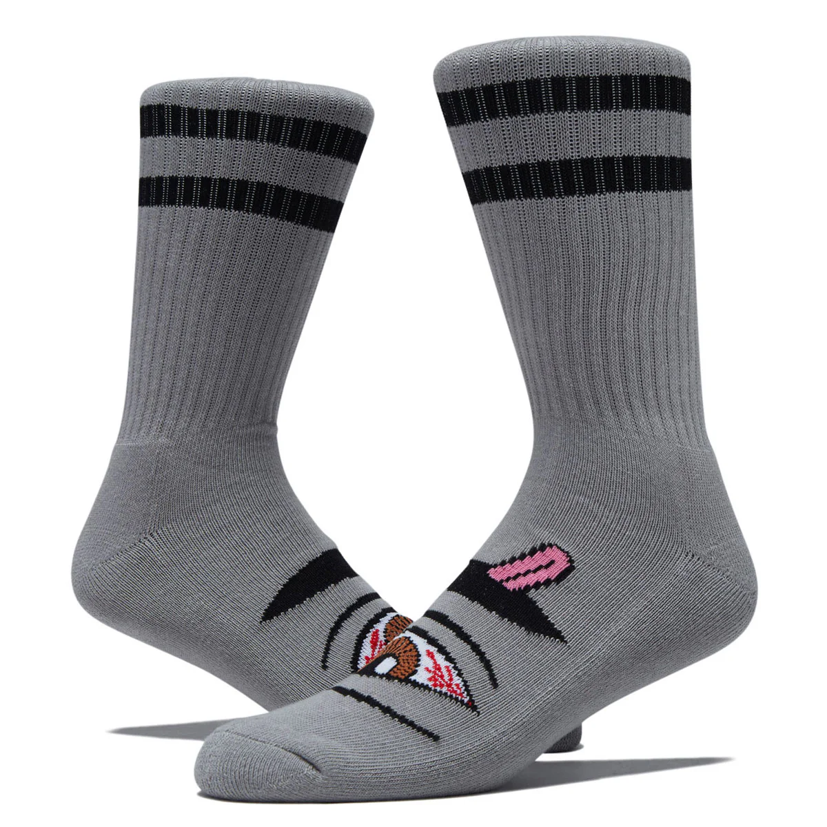 Toy Machine Bloodshot Eye Socks - Grey - Image 2