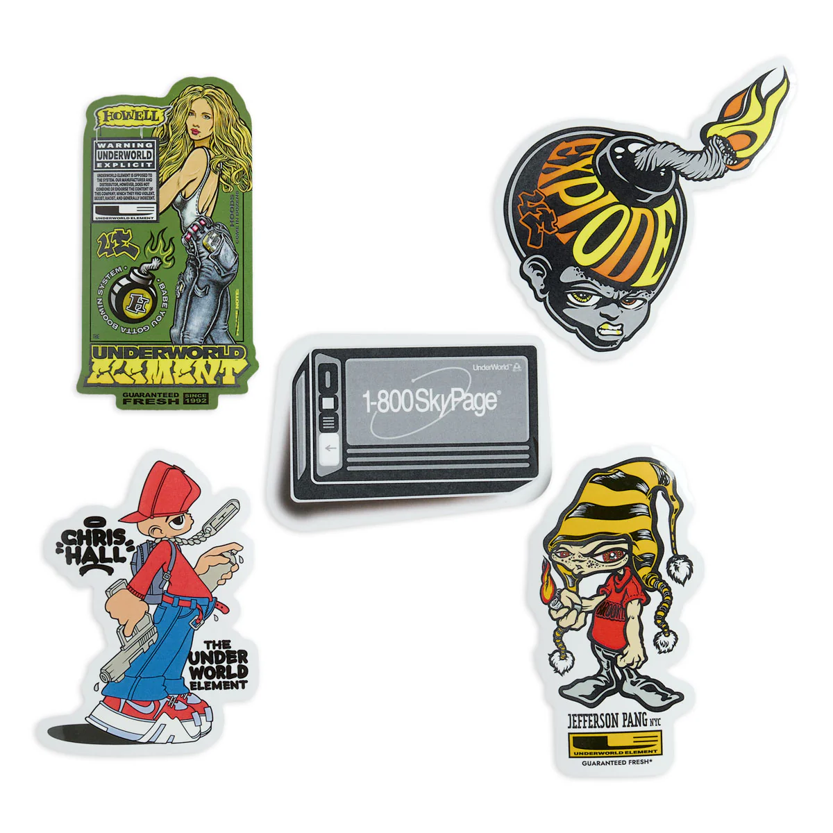 Underworld Element 5 Pack Of Stickers - Assorted