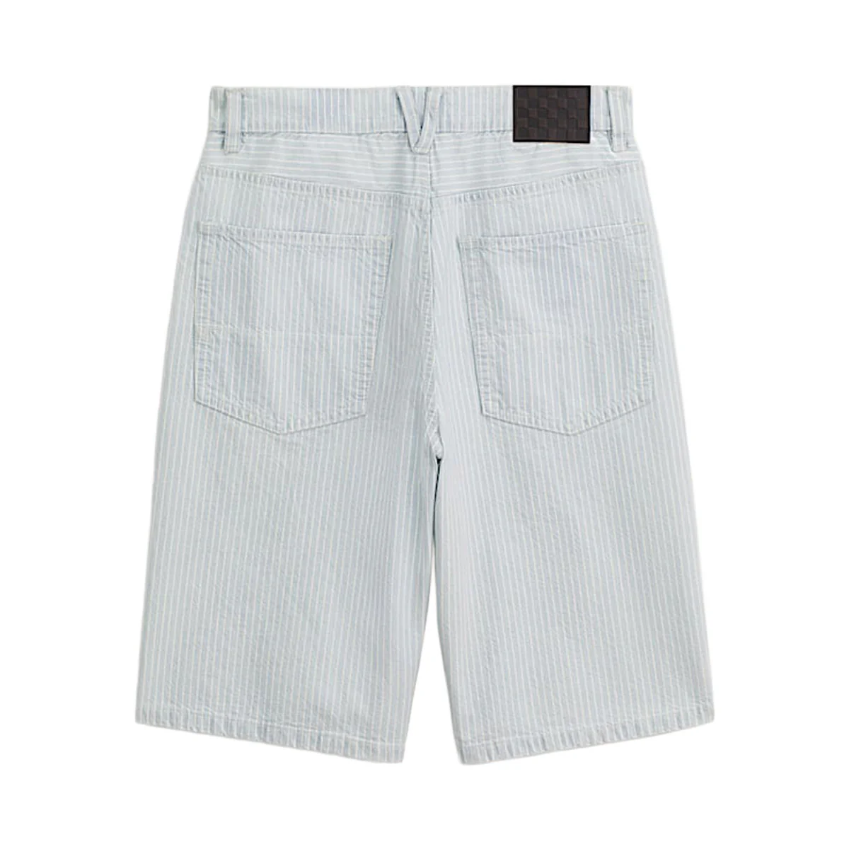 Vans Check 5 Baggy Striped Denim Shorts - Blue Ice Stripe - Image 2