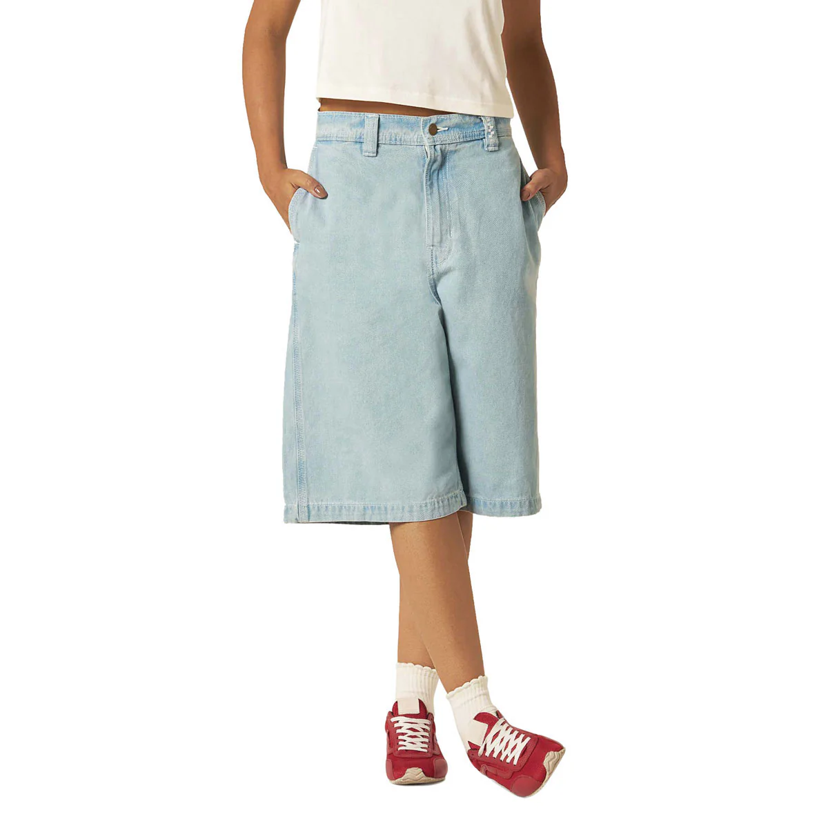 Vans LX Authentic Chino Baggy Denim Shorts - Light Stonewash - Image 4