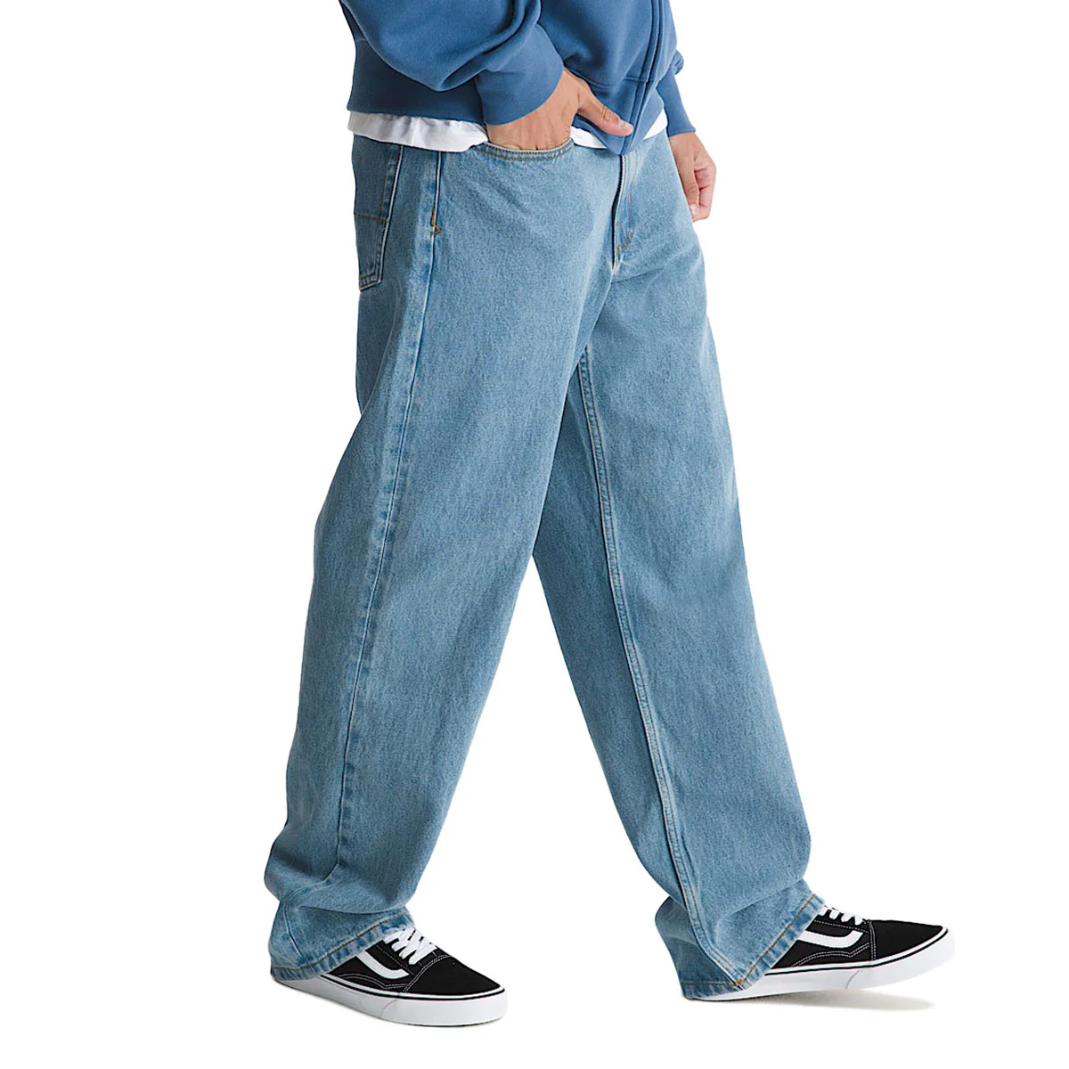 Vans LX Check 5 Loose Denim Jeans - Stonewash Blue - Image 4