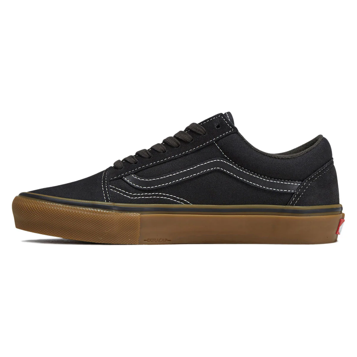 Vans Skate Old Skool Shoes - Faded Black/Gum - Image 2