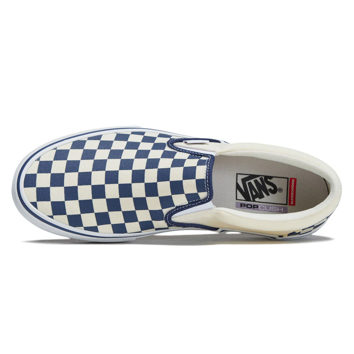Vans Skate Slip-On Shoes - Blue Checkerboard - Image 3