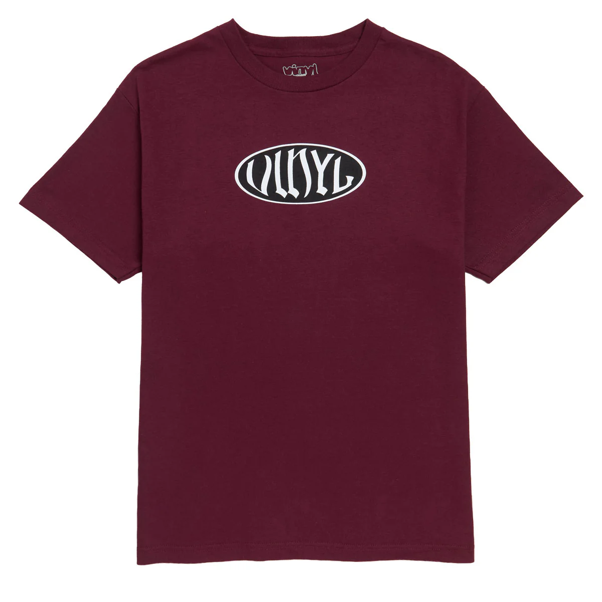Vinyl Oval T-Shirt - Burgundy