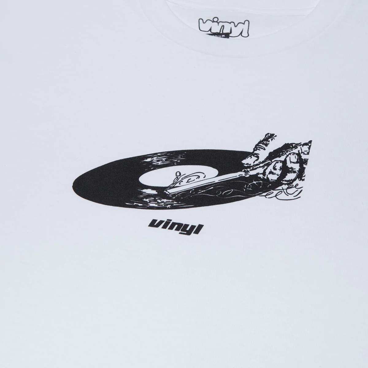 Vinyl Record T-Shirt - White - Image 2