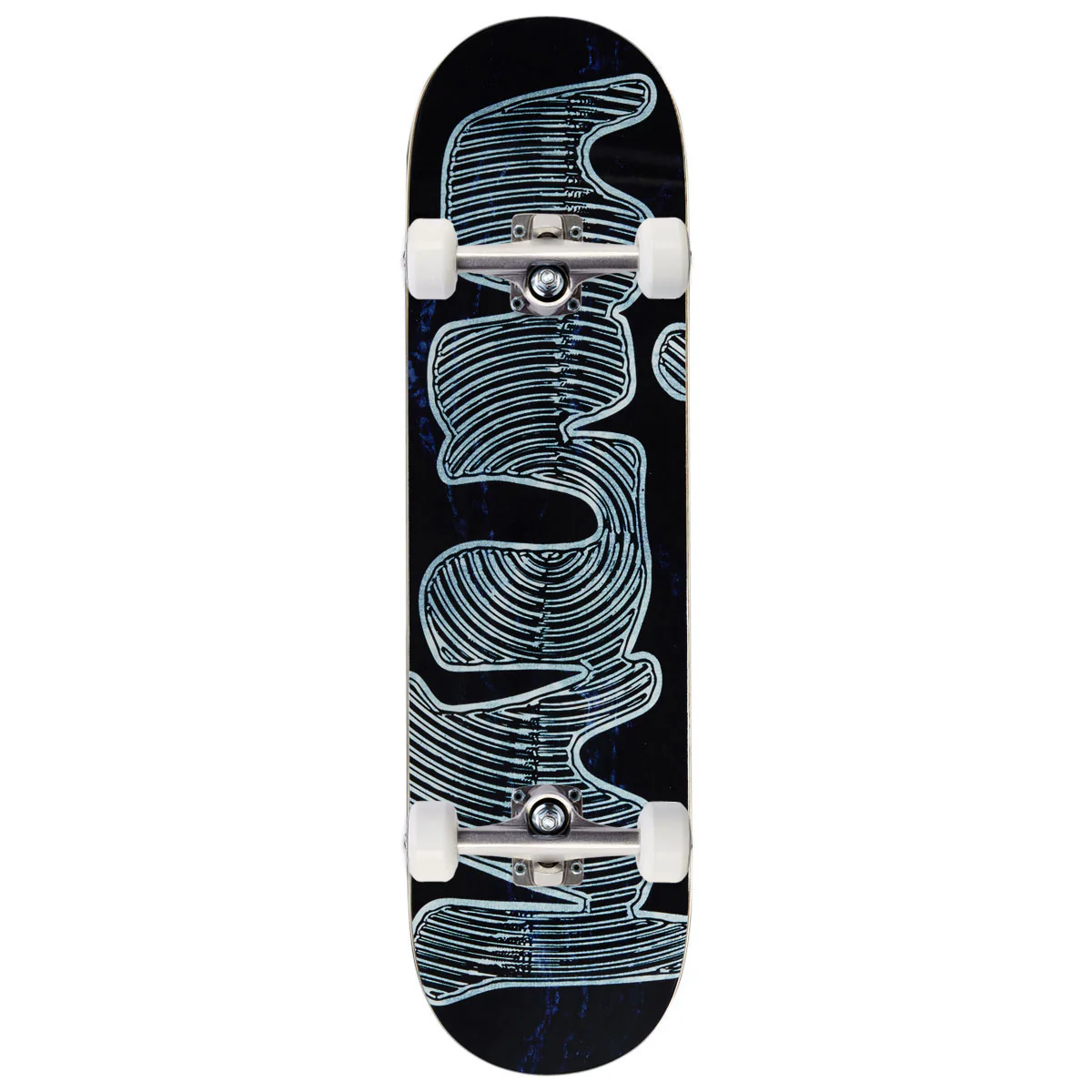 Vinyl Spiral Skateboard Complete - Blue Marble - 8.25"