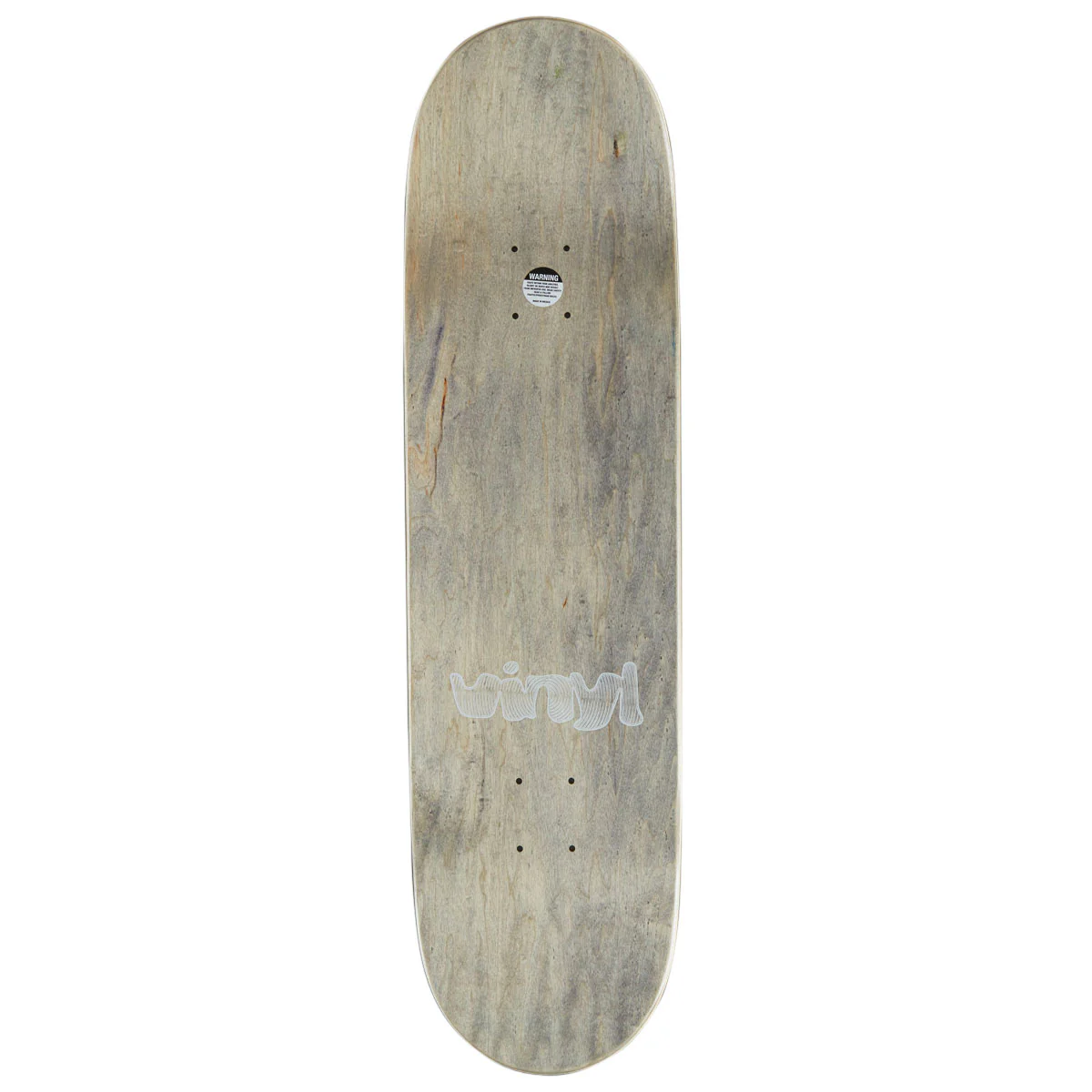 Vinyl Spiral Skateboard Deck - White Marble - 8.50" - Image 2