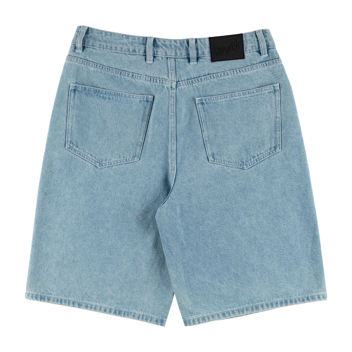 Welcome Linger Baggy Denim Shorts - Washed Blue - Image 2