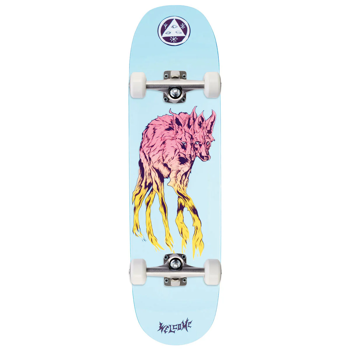 Welcome Maned Woof On Moontrimmer 2.0 Skateboard Complete - Power Blue - 8.60"