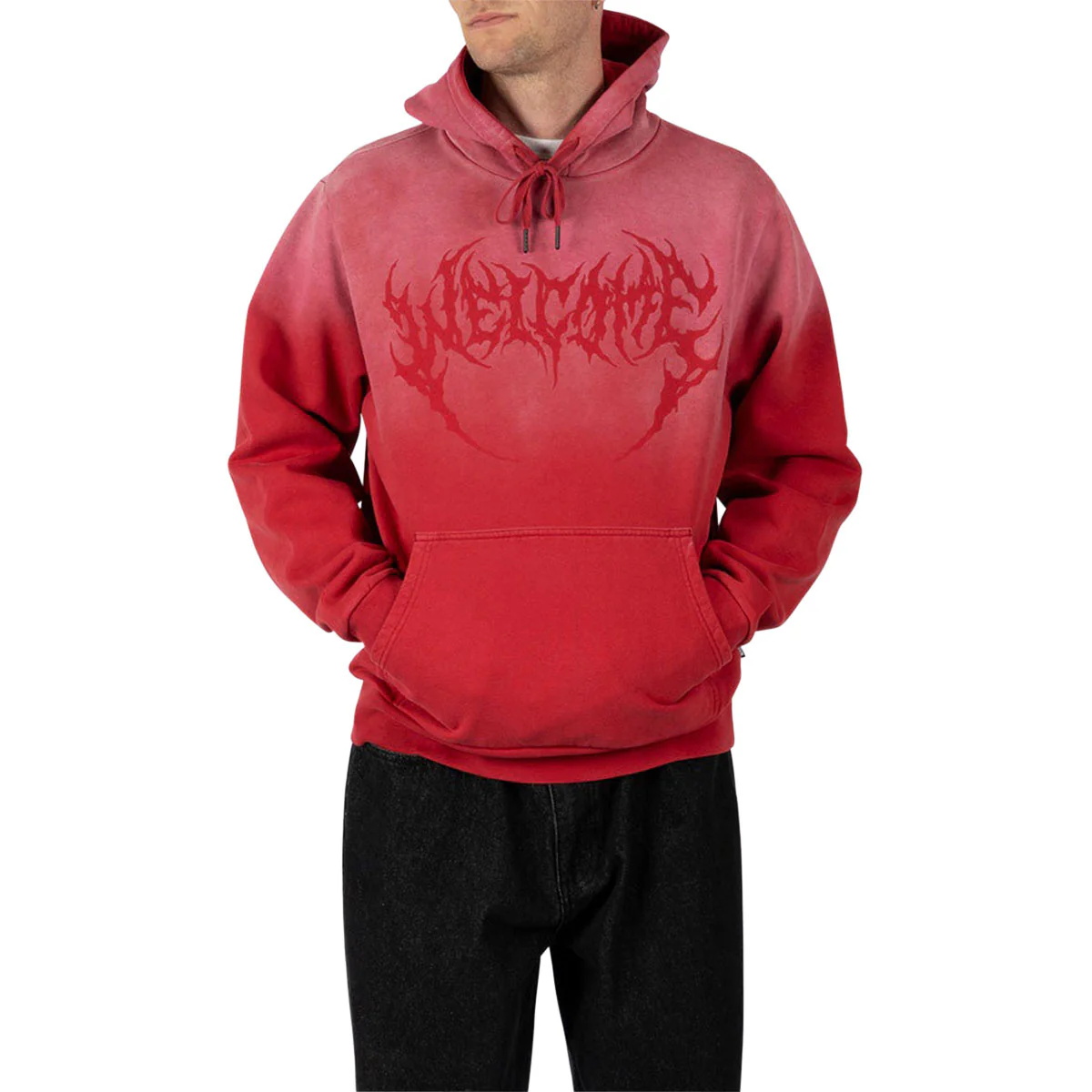 Welcome Phantom Sun Fade Hoodie - Red Fade - Image 4